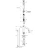 Citterio E mitigeur de lavabo 125 avec tirette et vidage - finition nickel brossé Réf. 36100820
