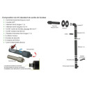 Kit sortie fumées horizontal long inox Réf. 19070