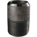 Demi-mamelon 530A tube soudé filetage conique longueur 100mm noir D20x27 réf.530AN10020