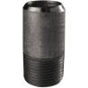Demi-mamelon 530A tube soudé filetage conique longueur 100mm noir D20x27 réf.530AN10020