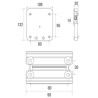 Platine de fixation complète avec cache anodisé réf. 44113