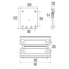 Platine de fixation complète avec cache anodisé réf. 44113