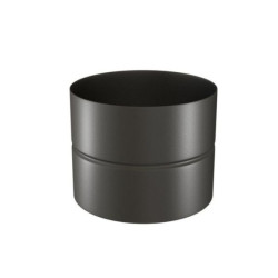 Tuyau rigide email noir raccord noir mat 12 cm d 125 réf. 344124