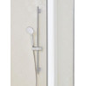 Set de douche avec barre murale, douchette à main Ø 80 mm, 1 jet., flexible de douche 160cm et support de douchette réglable. Chromé Réf. E31173CP