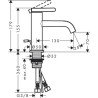 Mitigeur de lavabo AXOR ONE 70 avec tirette et vidage rouge doré brossé Réf. 48000310