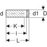 Pipe droite pour cuvette suspendue D 90 / 90 réf. 366.887.16.1
