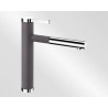 Mitigeur monotrou avec bec tube orientable BLANCO LINEE-S avec douchette couleur SILGRANIT Look chromé/gris rocher garantie 2 ans Réf. 518804