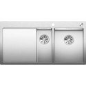 Cuve à encastrer à fleur en acier inox lisse BLANCO CLARON 700 IF 1 Cuve sans égouttoir vidage 90mm auto InFino et siphon couleur brossé aspect brillant garantie à vie Réf. 521580