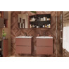 Module sous vasque Alterna Plénitude longueur 30cm 2 tiroirs pour meuble 2 tiroirs profondeur 46cm Terracotta