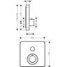 Set de finition pour mitigeur thermostatique ShowerSelect encastré avec 1 sortie réf. 36705000