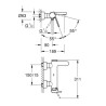 Mitigeur monocommande Bain/Douche GROHE Plus Hard Graphite brossé Réf. 33553AL3