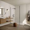 Système de panneaux muraux étanches Polyrey Nuance support composite profil rainure + languette décor Blanc Menuires B015 finition FIA format 260x120cm épaisseur 11,7mm