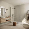 Système de panneaux muraux étanches Polyrey Nuance support composite profil rainure + languette décor Beige Nature B116 finition BRI format 260x120cm épaisseur 11,7mm