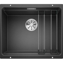 Cuve à intégrer sous plan en SILGRANITPuraDur BLANCO ETAGON 500-U 1 Cuve sans égouttoir vidage 90 mm InFino manuel et siphon couleur Blanc glissière inox garantie 10 ans Réf. 522231