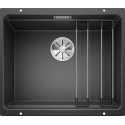 Cuve à intégrer sous plan en SILGRANITPuraDur BLANCO ETAGON 500-U 1 Cuve sans égouttoir vidage 90 mm InFino manuel et siphon couleur Blanc glissière inox garantie 10 ans Réf. 522231