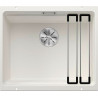 Cuve à intégrer sous plan en SILGRANITPuraDur BLANCO ETAGON 500-U 1 Cuve sans égouttoir vidage 90 mm InFino manuel et siphon couleur Blanc glissière inox garantie 10 ans Réf. 522231