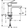 Robinet lave-mains 80 REBRIS S eau froide sans tirette ni vidage Chromé Réf. 72503000
