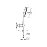 Ensemble de douche 3 jets avec support mural Rainshower SmartActive 130 Chromé 26580000