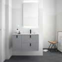 Meuble 90 porte gauche UNIIQ L.89,7 x H.54 x P.45 cm finition humo  Réf.24654