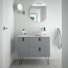 Meuble 90 porte gauche UNIIQ L.89,7 x H.54 x P.45 cm finition humo  Réf.24654
