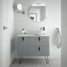 Meuble 90 porte gauche UNIIQ L.89,7 x H.54 x P.45 cm finition humo  Réf.24654