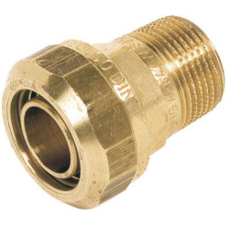 Raccord droit mâle à visser laiton 66x76-75 Réf 12360521001