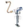 Robinet flotteur type 383, alimentation latérale  3/8, mamelon laiton, UP avec crosse en cuivre Réf. 240.784.00.5