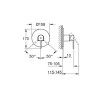Mitigeur mécanique 1 sortie douche GROHE Plus Supersteel 24059DC3