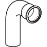Coude 90 degrés avec extrémité à emboîterD35mm inox réf 33306