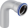 Coude 90 degrés avec extrémité à emboîterD35mm inox réf 33306