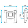 Bouche hygroréglable wc W13 Bahia Curve S - 5-30 m3/h - diamètre 125 mm - cordelette - blanc Réf. 11015472