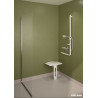 Siège de douche rabattable amovible avec pied Be-Line blanc Réf. 511930W