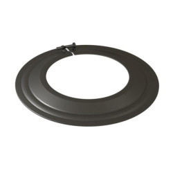 Rosace acier émaillé noir mat diamètre 139 mm réf. 343745
