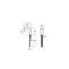 Robinetterie électronique L20-E pour lavabo 4 piles Chromé  Réf. A5A5609C00