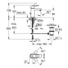 Mitigeur monocommande lavabo taille S Eurocube Hard Graphite brossé Réf. 23127AL0