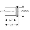 Manchette d'évacuation pour WC D 110 réf. 152.420.46.1