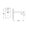 Robinetterie de lavabo encastrée EUROSMART Cosmopolitan E, bec long, pour eau froide ou prémitigée chromé réf. 36334SD0