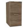 Module sous vasque Alterna Plénitude longueur 30cm 2 tiroirs pour meuble 2 tiroirs profondeur 46cm Chêne noisette chant doré et poignée dorée