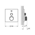 Thermostatique pour installation encastrée 1 sortie Grohtherm SmartControl Supersteel 29123DC0