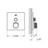 Thermostatique pour installation encastrée 1 sortie Grohtherm SmartControl Supersteel 29123DC0