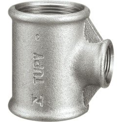 Té réduit 130R fonte malléable galvanisée femelle 33x26x33 réf.130G3326