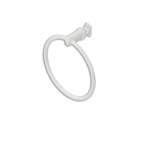 Anneau Porte Serviettes Tubes Plats (Blanc) Réf. ANOPBL