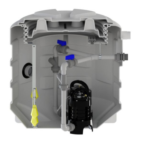 Station de relevage eaux usées à enterrer Sanifos 610 - 2 pompes avec système vortex Réf. SANIFOS6102VXSPT