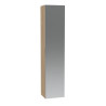 Colonne Alterna PLENITUDE H160cm 1 porte miroir L35cm P38cm chêne clair