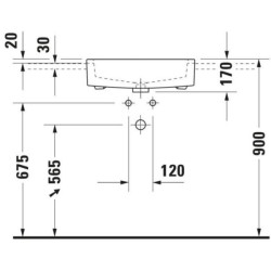 Lavabo 55 vero blanc réf. 314550000