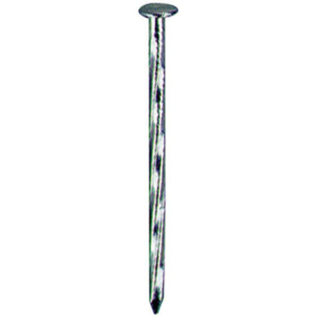 Pointe tête plate ordinaire tige torsadée longueur 70mm diamètre 3,2mm boîte de 5kg réf. QAF30/70