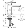 Mitigeur lavabo 100 Vernis Shape CoolStart avec tirette et vidage synthétique chromé Réf : 71594000