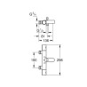 Mitigeur thermostatique Bain / Douche 1/2 Grohtherm 800 Cosmopolitan chromé Réf. 34770000