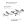 Mitigeur thermostatique Bain / Douche 1/2 Grohtherm 800 Cosmopolitan chromé Réf. 34770000