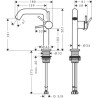 Mitigeur lavabo 150 Tecturis S Fine CoolStart sans tirette ni vidage Noir mat Réf. 73341670